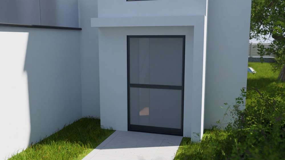 Nyíló szúnyoghálóajtó – ISOTRA H2, gyártói szemléltető kép